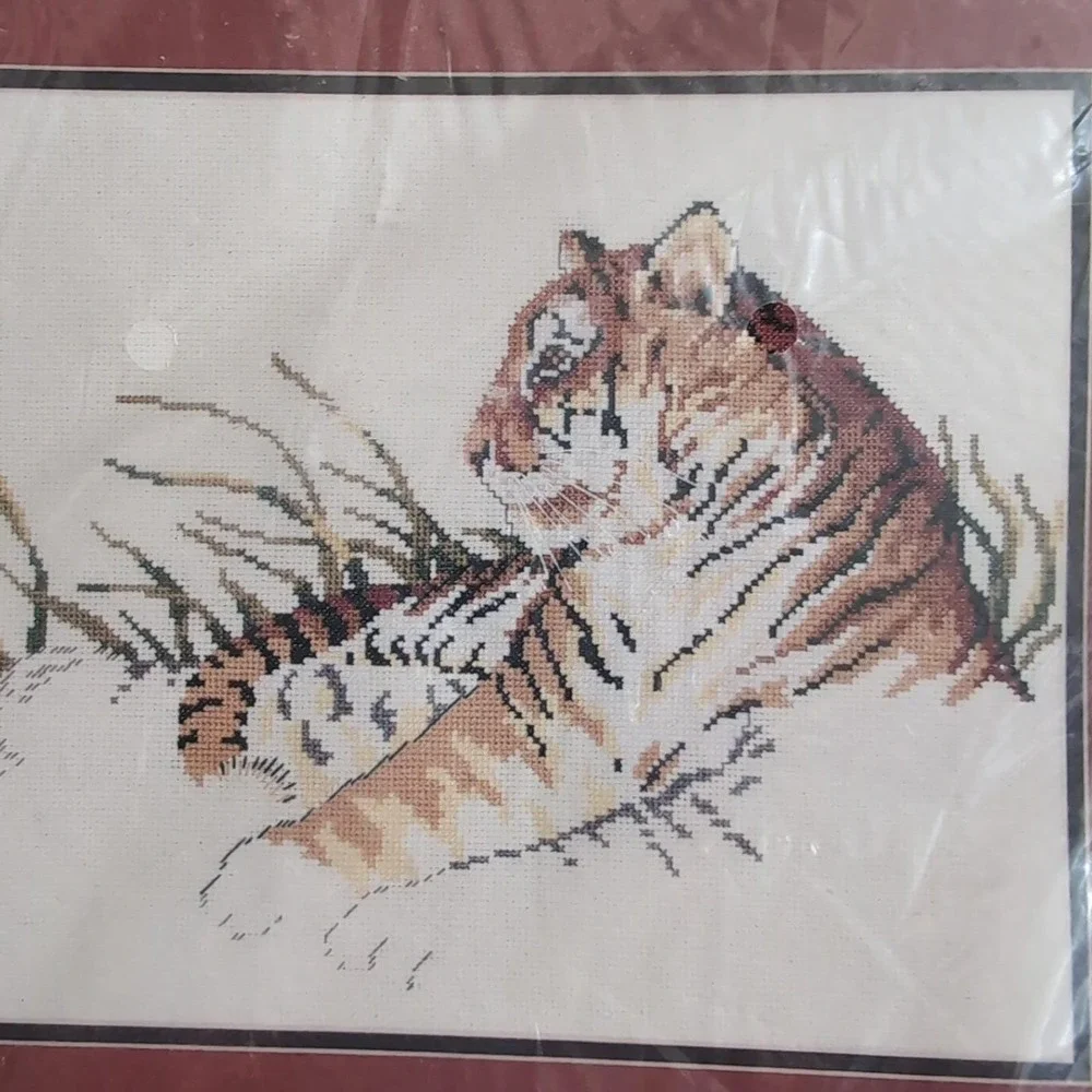 Bucilla Counted Cross-Stitch Kit Tiger 11x14 49806 Wildlife Animal NEW Sealed